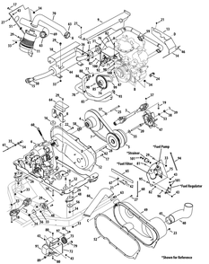 Kohler Efi Engine Transmission Accessories Diagram and Parts List for 46G 4X4-EFI-1H013H-1H294H-37BMD710 Cub Cadet Lawn Tractor Accessories